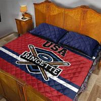 USA 2025 Ringette Quilt Bed Set Go Champion Team Ringette USA