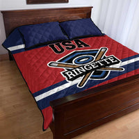 USA 2025 Ringette Quilt Bed Set Go Champion Team Ringette USA