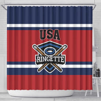 USA 2025 Ringette Shower Curtain Go Champion Team Ringette USA
