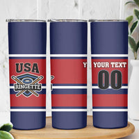 Custom USA 2025 Ringette Skinny Tumbler Go Champion Team Ringette USA
