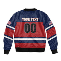 Custom USA 2025 Ringette Sleeve Zip Bomber Jacket Go Champion Team Ringette USA