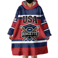 Custom USA 2025 Ringette Wearable Blanket Hoodie Go Champion Team Ringette USA