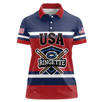 Custom USA 2025 Ringette Women Polo Shirt Go Champion Team Ringette USA