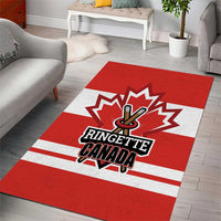 Canada Ringuette Area Rug Team Canada Dominates The Game