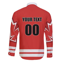 Custom Canada Ringuette Family Matching Off The Shoulder Long Sleeve Dress and Hawaiian Shirt Team Canada Dominates The Game