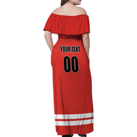 Custom Canada Ringuette Family Matching Off Shoulder Maxi Dress and Hawaiian Shirt Team Canada Dominates The Game