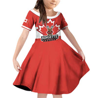 Custom Canada Ringuette Family Matching Off Shoulder Short Dress and Hawaiian Shirt Team Canada Dominates The Game