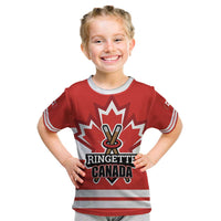Custom Canada Ringuette Kid T Shirt Team Canada Dominates The Game