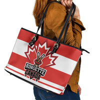 Canada Ringuette Leather Tote Bag Team Canada Dominates The Game