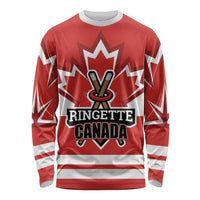 Custom Canada Ringuette Long Sleeve Shirt Team Canada Dominates The Game