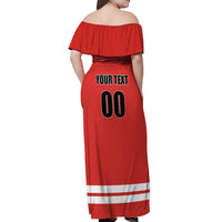 Custom Canada Ringuette Off Shoulder Maxi Dress Team Canada Dominates The Game
