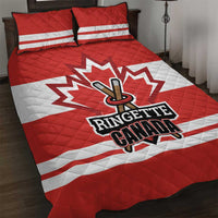 Canada Ringuette Quilt Bed Set Team Canada Dominates The Game