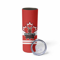 Custom Canada Ringuette Skinny Tumbler Team Canada Dominates The Game