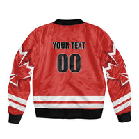 Custom Canada Ringuette Sleeve Zip Bomber Jacket Team Canada Dominates The Game