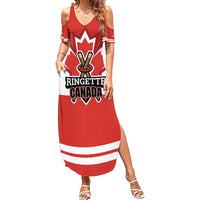 Custom Canada Ringuette Summer Maxi Dress Team Canada Dominates The Game