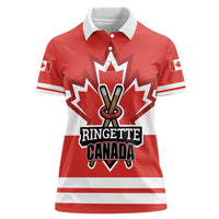 Custom Canada Ringuette Women Polo Shirt Team Canada Dominates The Game