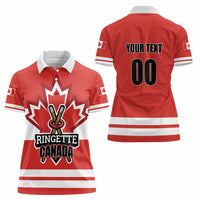 Custom Canada Ringuette Women Polo Shirt Team Canada Dominates The Game