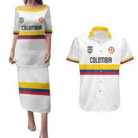Custom Football 2024 Colombia 100th Anniversary Couples Matching Puletasi and Hawaiian Shirt Limited Edition