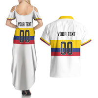 Custom Football 2024 Colombia 100th Anniversary Couples Matching Summer Maxi Dress and Hawaiian Shirt Limited Edition