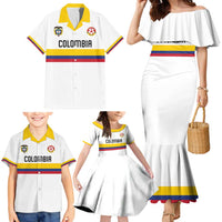 Custom Football 2024 Colombia 100th Anniversary Family Matching Mermaid Dress and Hawaiian Shirt Limited Edition