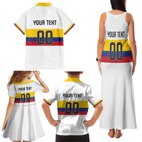 Custom Football 2024 Colombia 100th Anniversary Family Matching Tank Maxi Dress and Hawaiian Shirt Limited Edition