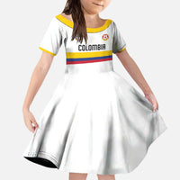 Custom Football 2024 Colombia 100th Anniversary Kid Short Sleeve Dress Limited Edition