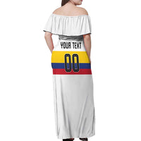 Custom Football 2024 Colombia 100th Anniversary Off Shoulder Maxi Dress Limited Edition