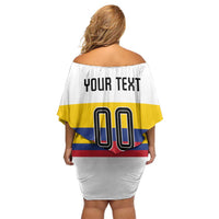 Custom Football 2024 Colombia 100th Anniversary Off Shoulder Short Dress Limited Edition