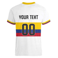 Custom Football 2024 Colombia 100th Anniversary Women V-Neck T-Shirt Limited Edition