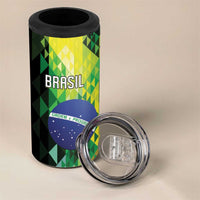 Personalized Brasil 4 in 1 Can Cooler Tumbler Dynamic Sporty Style