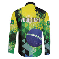 Personalized Brasil Family Matching Off Shoulder Maxi Dress and Hawaiian Shirt Dynamic Sporty Style