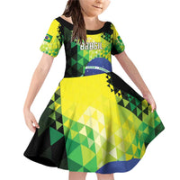 Personalized Brasil Family Matching Off Shoulder Short Dress and Hawaiian Shirt Dynamic Sporty Style