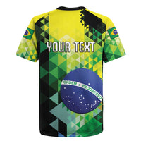 Personalized Brasil Rugby Jersey Dynamic Sporty Style