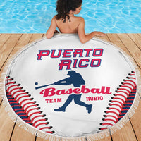 Baseball Puerto Rico 2025 Beach Blanket Team Rubio Retro Style