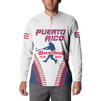 Custom Baseball Puerto Rico 2025 Button Sweatshirt Team Rubio Retro Style