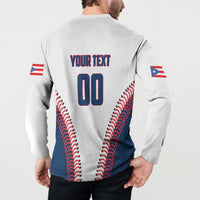 Custom Baseball Puerto Rico 2025 Button Sweatshirt Team Rubio Retro Style