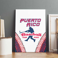 Baseball Puerto Rico 2025 Canvas Wall Art Team Rubio Retro Style