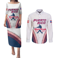 Custom Baseball Puerto Rico 2025 Couples Matching Puletasi and Long Sleeve Button Shirt Team Rubio Retro Style