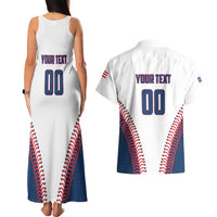 Custom Baseball Puerto Rico 2025 Couples Matching Tank Maxi Dress and Hawaiian Shirt Team Rubio Retro Style