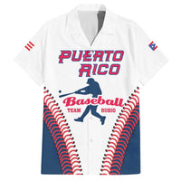 Custom Baseball Puerto Rico 2025 Family Matching Off The Shoulder Long Sleeve Dress and Hawaiian Shirt Team Rubio Retro Style