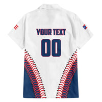 Custom Baseball Puerto Rico 2025 Family Matching Off The Shoulder Long Sleeve Dress and Hawaiian Shirt Team Rubio Retro Style