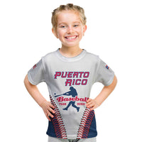 Custom Baseball Puerto Rico 2025 Kid T Shirt Team Rubio Retro Style