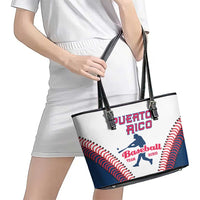 Baseball Puerto Rico 2025 Leather Tote Bag Team Rubio Retro Style