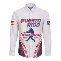 Custom Baseball Puerto Rico 2025 Long Sleeve Button Shirt Team Rubio Retro Style