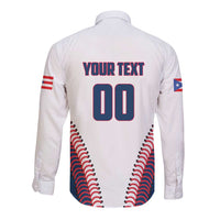 Custom Baseball Puerto Rico 2025 Long Sleeve Button Shirt Team Rubio Retro Style