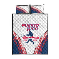 Baseball Puerto Rico 2025 Quilt Bed Set Team Rubio Retro Style