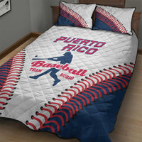 Baseball Puerto Rico 2025 Quilt Bed Set Team Rubio Retro Style