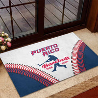 Baseball Puerto Rico 2025 Rubber Doormat Team Rubio Retro Style