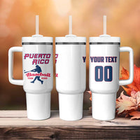 Custom Baseball Puerto Rico 2025 Tumbler With Handle Team Rubio Retro Style