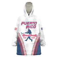 Custom Baseball Puerto Rico 2025 Wearable Blanket Hoodie Team Rubio Retro Style